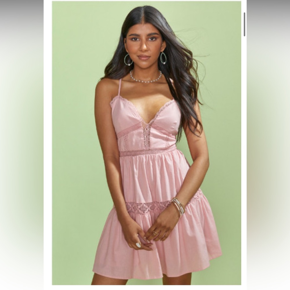 Luna Lace Strapy Back Mini Dress